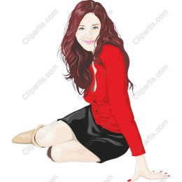 Fashionable of a Confident Woman in Red Blouse