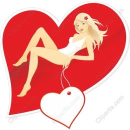 Romantic Heart with Blonde Figure