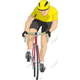 Vibrant Cyclist in Motion