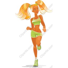 Dynamic Female Runner