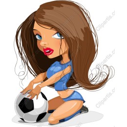 Sporty Girl with Soccer Ball
