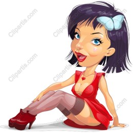 Charming Animated Character in Red
