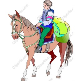Vibrant Young Rider on Horse