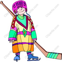Vibrant Youth Hockey Player