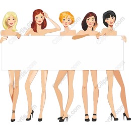 Fabulous Women Holding a Banner