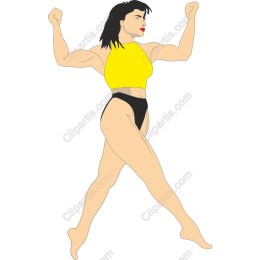 Vibrant of a Strong Woman in Action