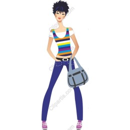Trendy Young Woman Fashion