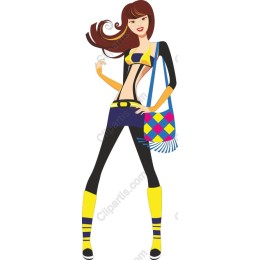 Vibrant Fashion of a Confident Woman