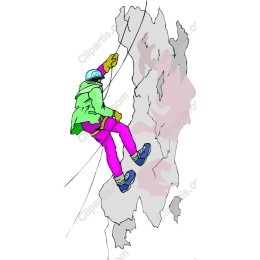 Vibrant Rock Climber Adventure