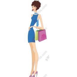 Chic Woman Shopping