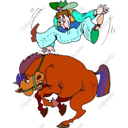 Whimsical Cowboy and Horse