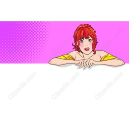 Energetic Red-Haired Character