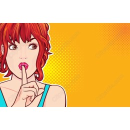Vibrant Shushing Woman