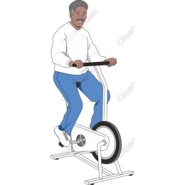 Fitness Enthusiast on Stationary Bike