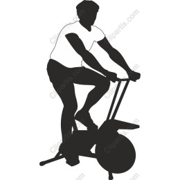 Cyclist on Stationary Bike