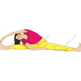 Stretching Female Figure in Yoga Pose