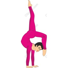 Dynamic Pink Gymnast