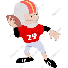 Dynamic Cartoon Football Player