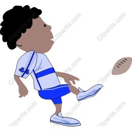 Playful Child Kicking Football