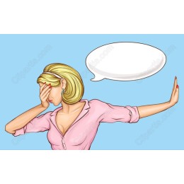 Chic Woman with Speech Bubble