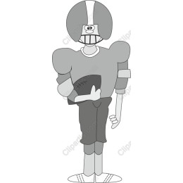 Vintage Cartoon Football Player