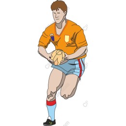 Dynamic Rugby Player