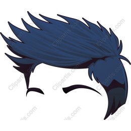 Stylized Blue Hair