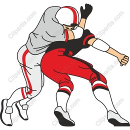 Intense Football Tackle