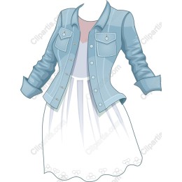 Stylish Denim Jacket Over Dress