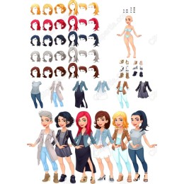 Fashionable Characters Set