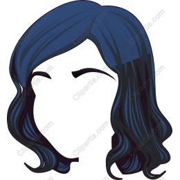 Stylish Wavy Blue Hair