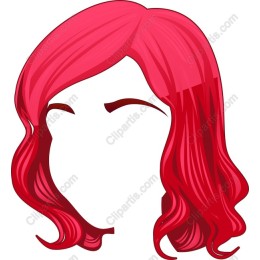 Vibrant Ruby Red Wavy Hair