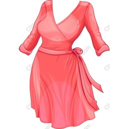 Chic Coral Wrap Dress