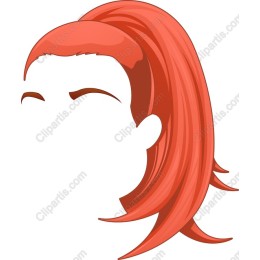 Sleek Red Ponytail