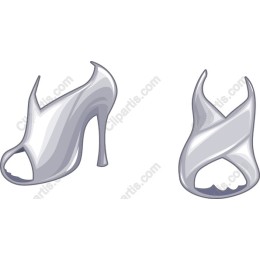 Elegant Silver High-Heeled Shoes