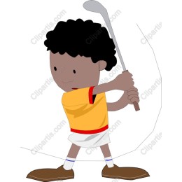 Charming Young Golfer