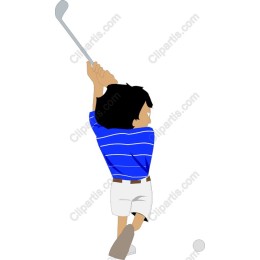 Playful Young Golfer