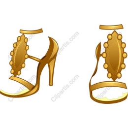 Glamorous Golden High-Heeled Sandals