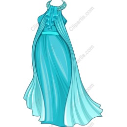 Elegant Turquoise Gown