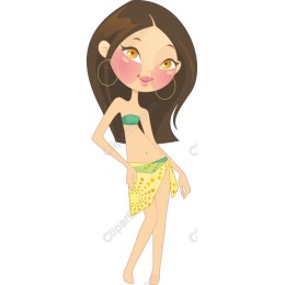 Vibrant Beach Girl