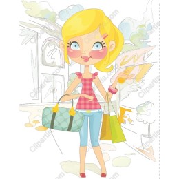 Charming Shopping Girl