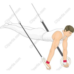Male Gymnast Iron Cross