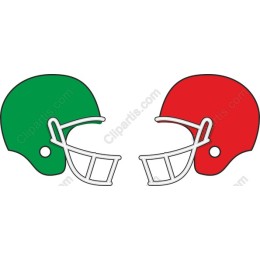 Dynamic Football Helmet - Green & Red