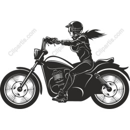 Dynamic Female Biker