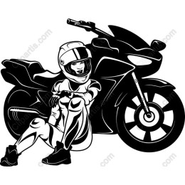Female Motorcyclist