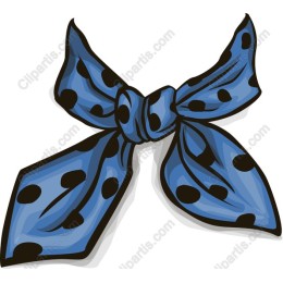 Blue Polka Dot Scarf