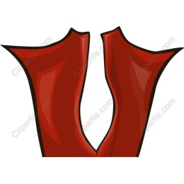 Premium Red V Letter