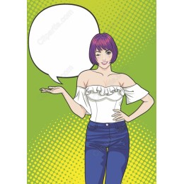 Trendy Pop Art Woman