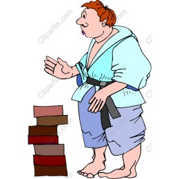 Cheerful Character Engaging with Colorful Blocks