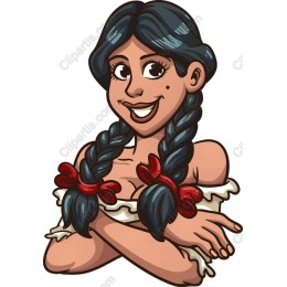 Cheerful Braided Woman